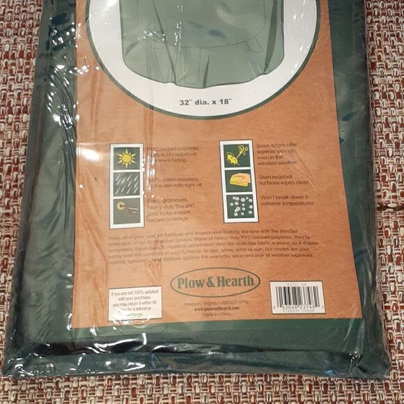 P&H Fire Pit Cover Green 32" Dia X 18" New In Package - Picture 6 of 6